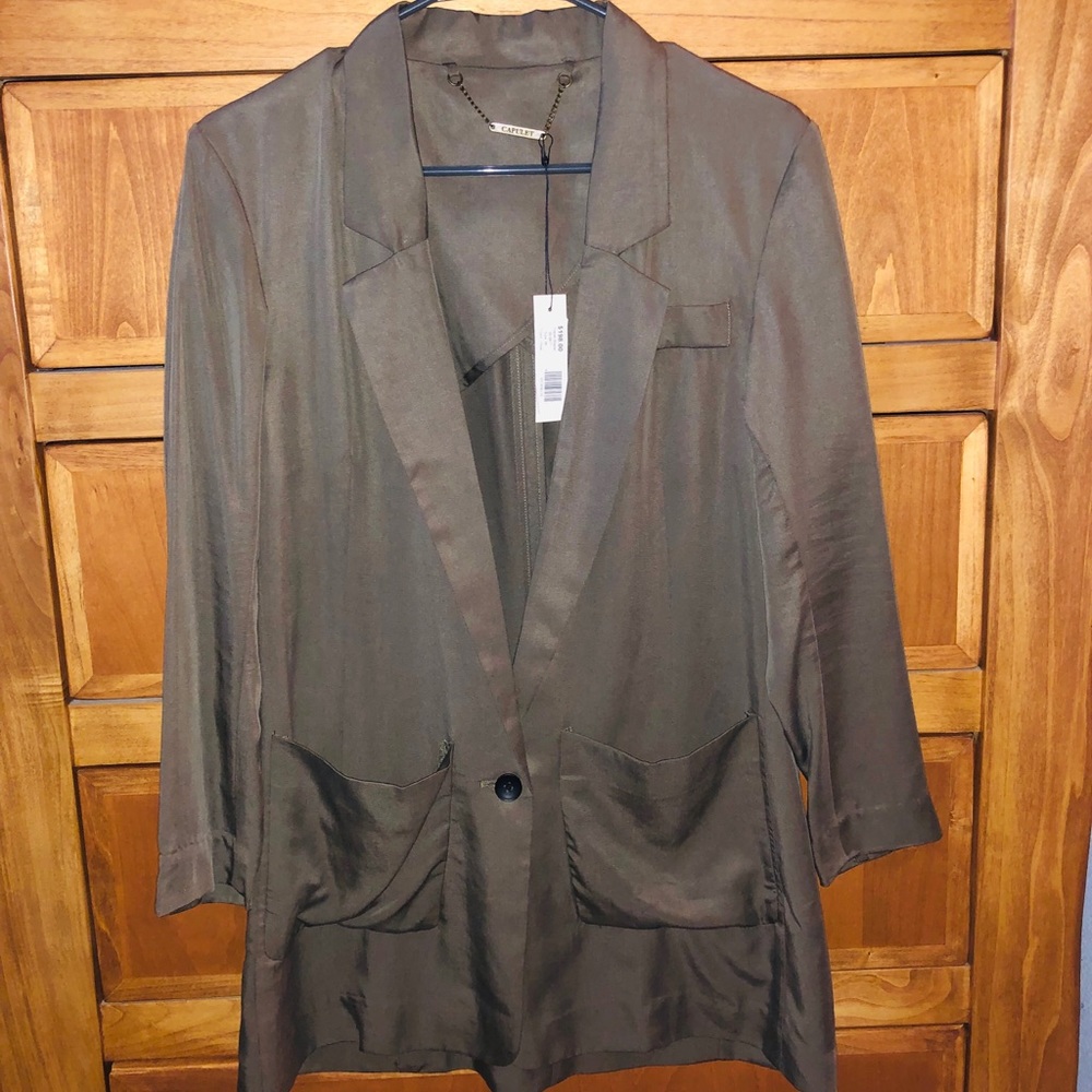 Capulet Boyfriend Blazer - NWT - Olive/Taupe Color